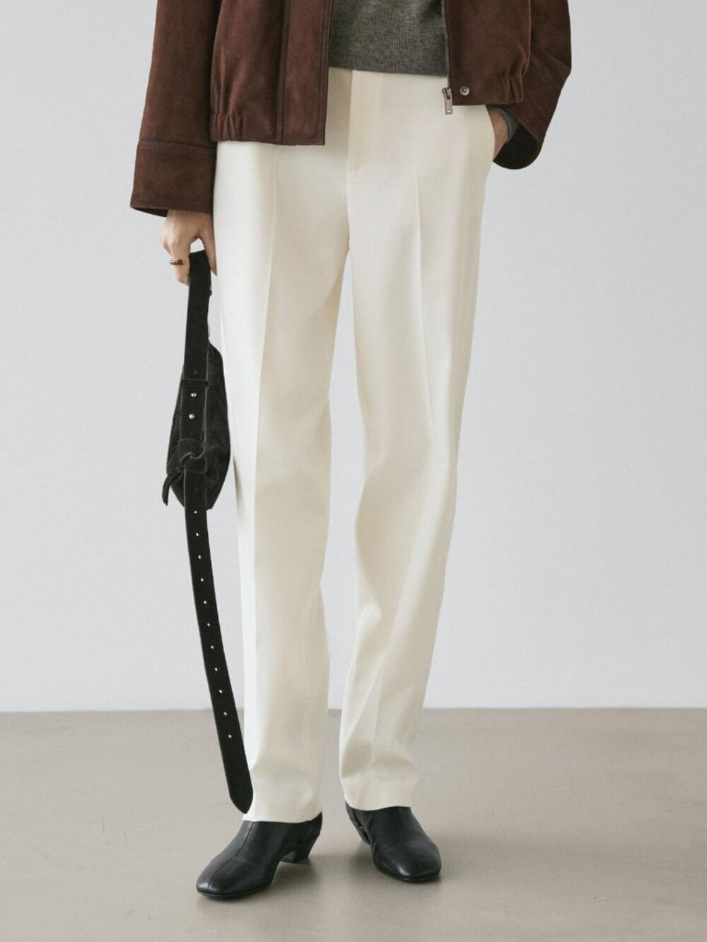 Massimo Dutti Dress Pants White Tailored Trousers EU 38 US 6 5062/891 NWT